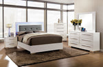 Clementine Glossy White/Gray Wood Full Bed