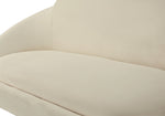 Cloud Cream Luxe Velvet Curved Silhouette Settee