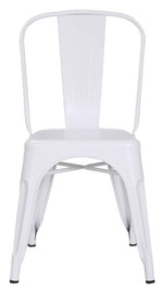 Cole 2 Matte White Metal Side Chairs