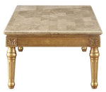 Daesha Antique Gold Wood/Marble Coffee Table