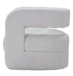 Yitua White Teddy Sherpa Accent Chair