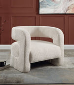 Yitua White Teddy Sherpa Accent Chair