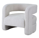 Yitua White Teddy Sherpa Accent Chair