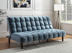 Yolandi Teal Velvet Grid Tufted Adjustable Sofa