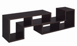 Yves 2-Pc Cappuccino Wood Bookcase/TV Console