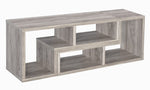 Yves 2-Pc Grey Driftwood Wood Bookcase/TV Console