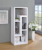 Yves 2-Pc White Wood Bookcase/TV Console