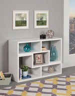 Yves 2-Pc White Wood Bookcase/TV Console