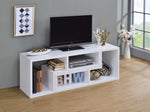 Yves 2-Pc White Wood Bookcase/TV Console