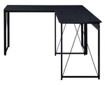 Zaidin Black Wood/Metal Small Office Desk