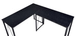 Zaidin Black Wood/Metal Small Office Desk