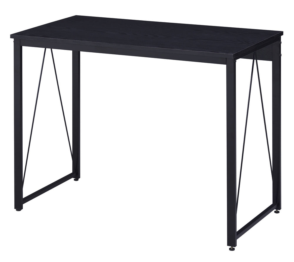 Zaidin Black Wood/Metal Small Office Desk