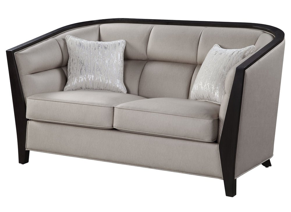 Zemocryss Beige Fabric Loveseat