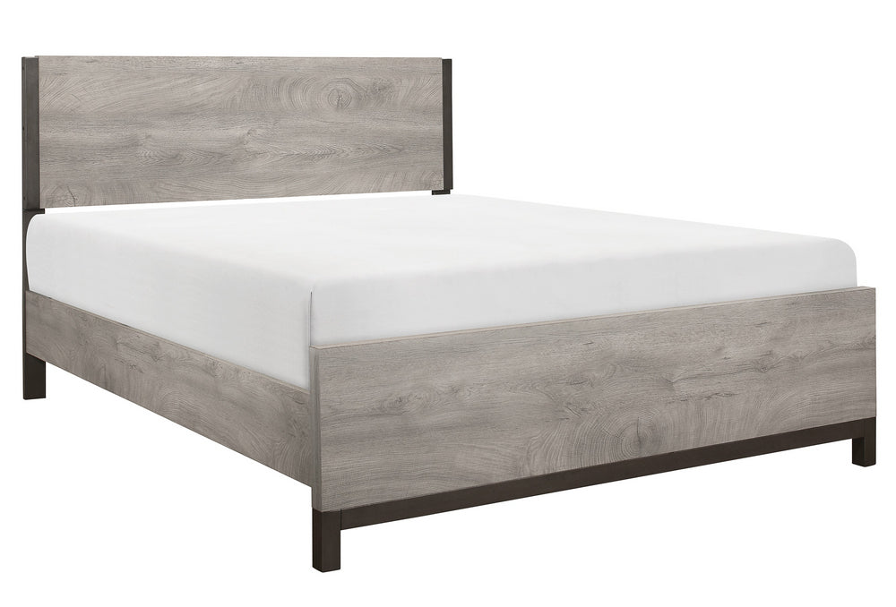 Zephyr Light Gray Wood Cal King Bed