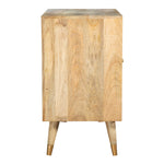 Zeta Natural Finish Wood 2-Door Accent Cabinet