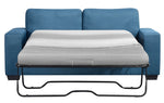 Zoilos Blue Fabric Sofa with Sleeper