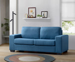 Zoilos Blue Fabric Sofa with Sleeper