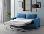 Zoilos Blue Fabric Sofa with Sleeper