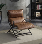 Zulgaz Cocoa Top Grain Leather Accent Chair