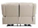 Zuriel Beige PU Leather Power Recliner Loveseat with USB