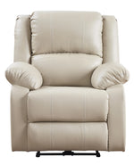 Zuriel Beige PU Leather Power Recliner with USB