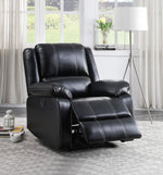 Zuriel Black PU Leather Power Recliner with USB