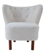 Zusud White Teddy Sherpa Accent Chair